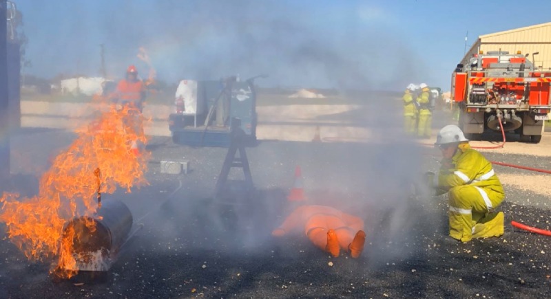 live fire training in progress